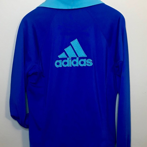 adidas Other - Adidas - Zip Up Jacket Blue Boys Size 14
